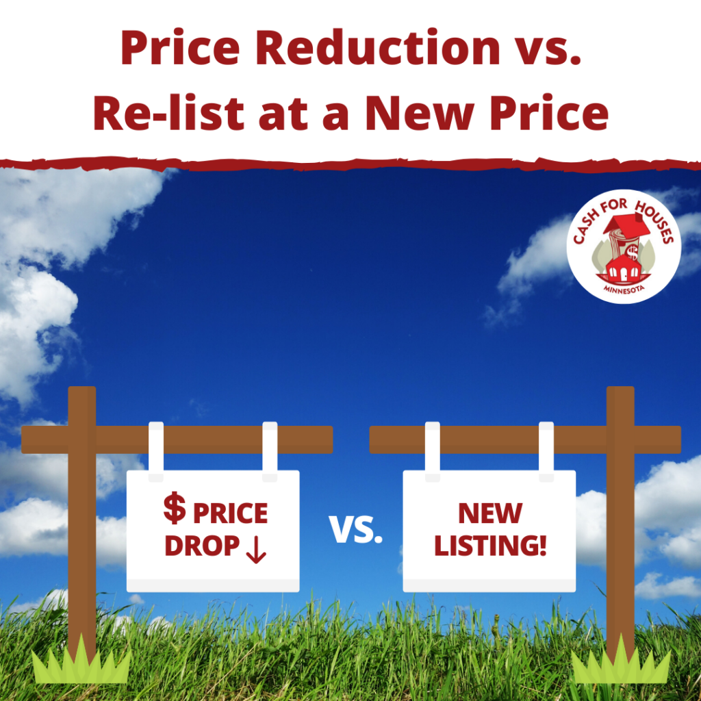 Price reduction vs Re-Listing