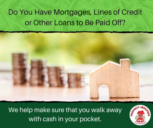 Mortgages, lines of credit or other loans to be paid off